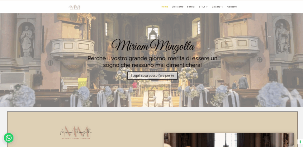 Miriam Mingolla Wedding Flower Designer - Revisione impostazioni base Seo delle pagine del sito sviluppato dal cliente con Wordpress
