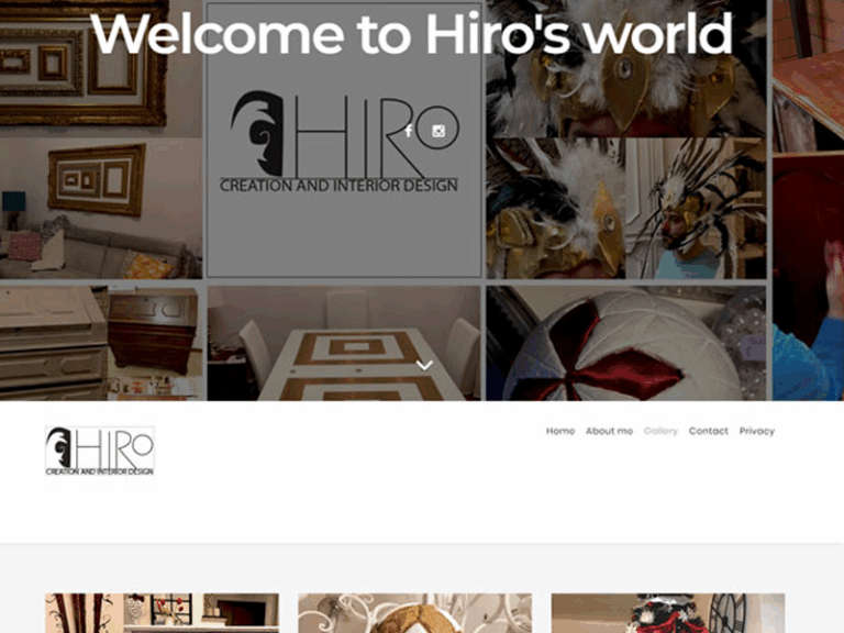 Hiro's Creation - Sito vetrina sviluppato con Wordpress