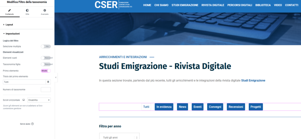 Gestione e ottimizzazione sito cser.it