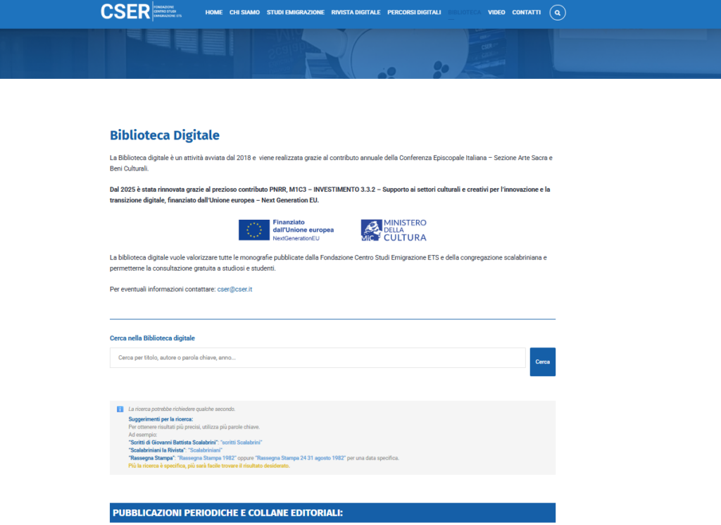 Gestione e ottimizzazione sito cser.it