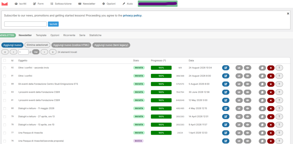 Gestione e ottimizzazione sito cser.it